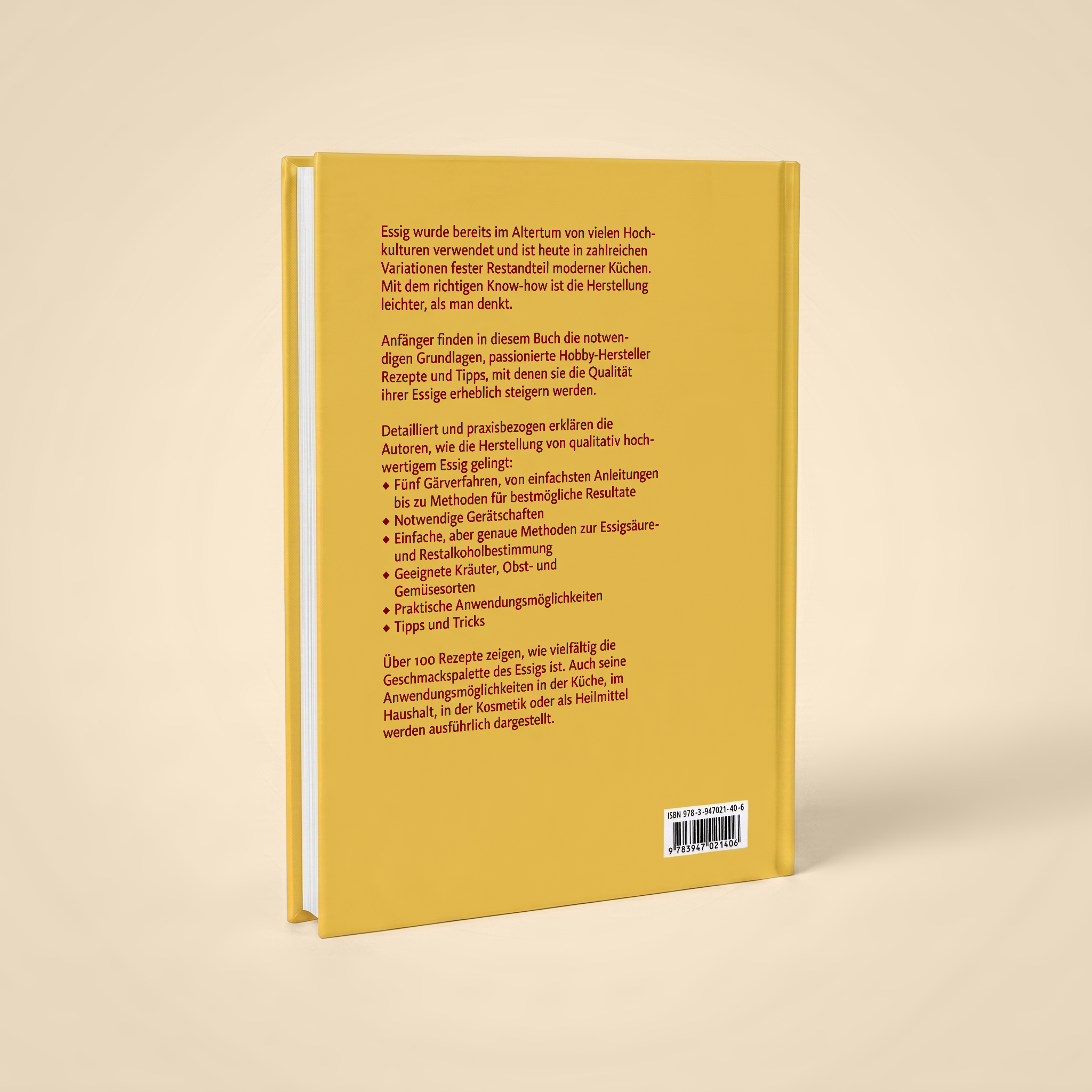Buch - Essig herstellen als Hobby - Rückseite