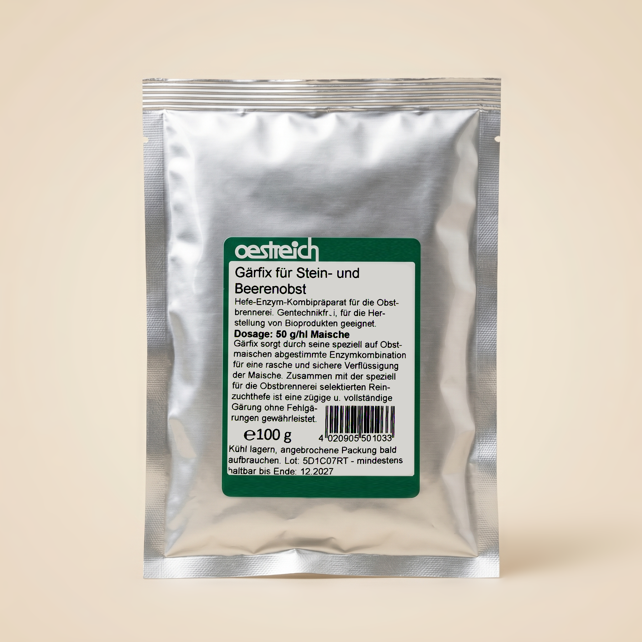Gärfix Stein- und Beerenobst 100 g für Fruchtmaischen