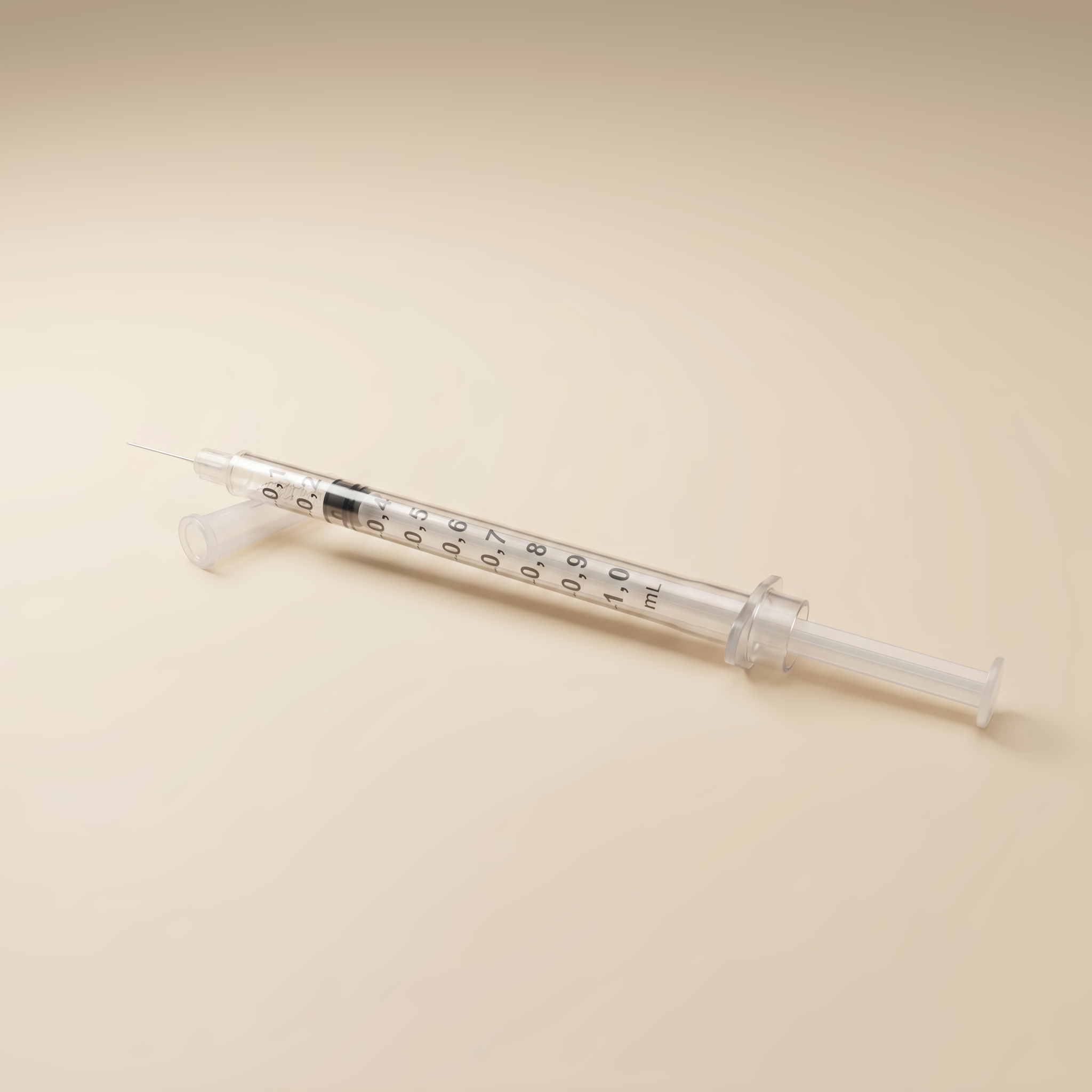 Spritze 1 ml mit Kanüle zum Dosieren kleiner Flüssigkeitsmengen