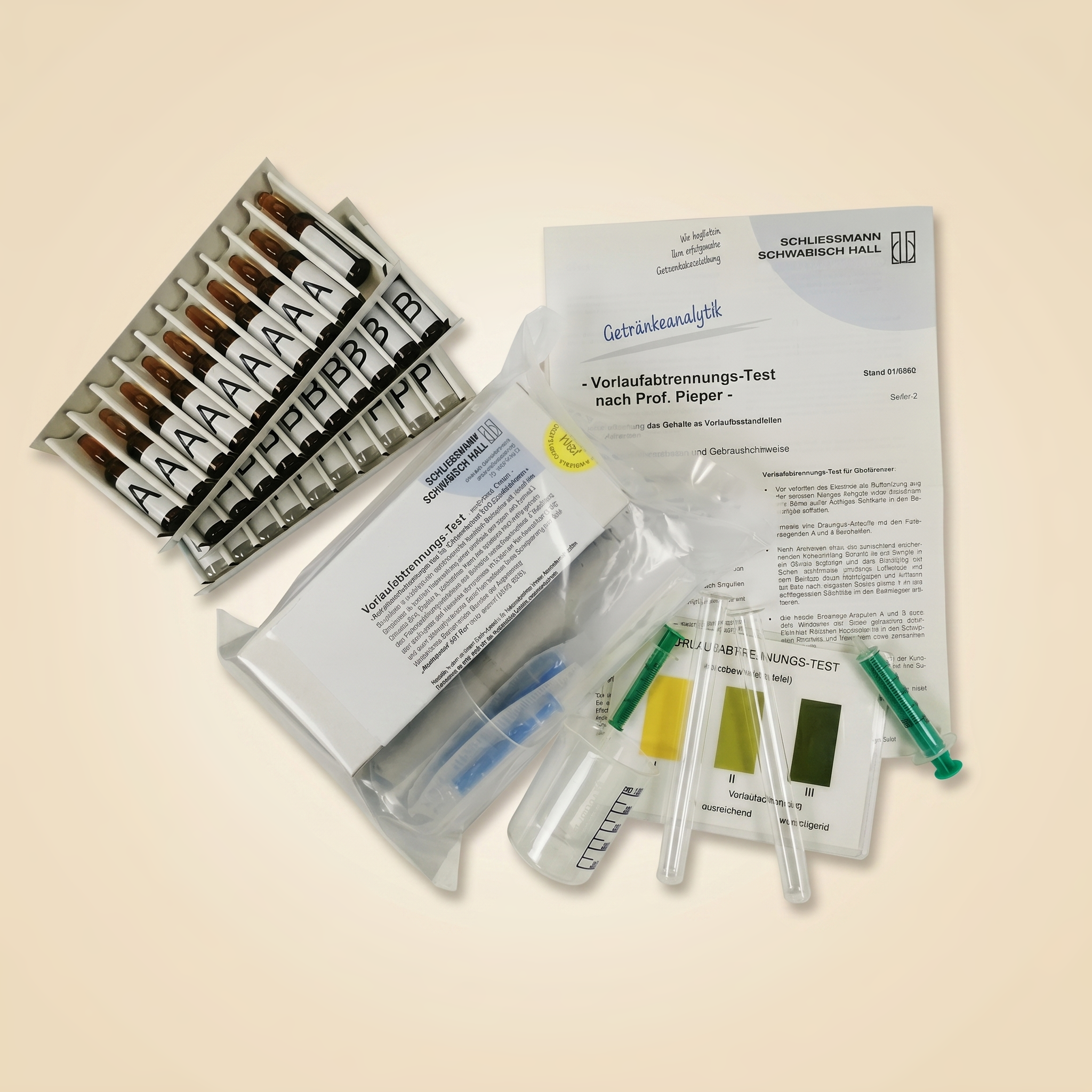 Vorlaufabtrennungstest nach Pieper für 10 Bestimmungen