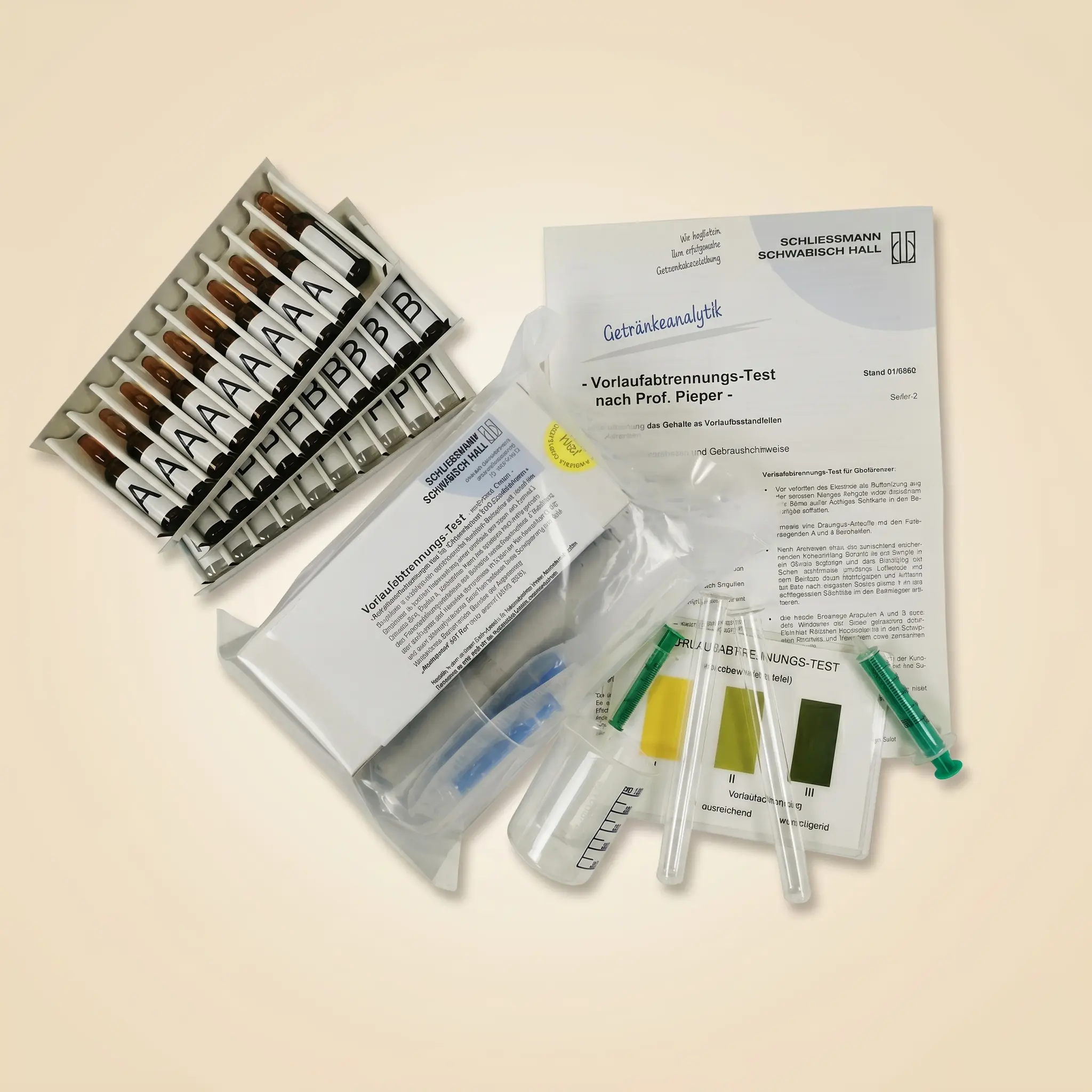 Vorlaufabtrennungstest Vorlaufabtrennungstest nach Pieper für 10 Bestimmungen