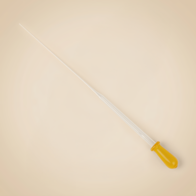 Pasteurpipette aus Glas mit Sauger